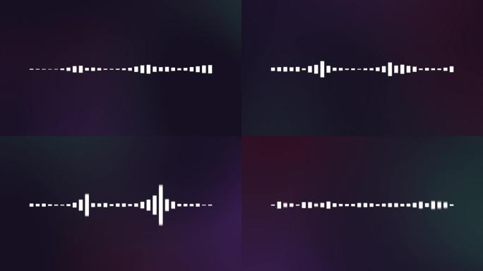 音频波形来自。声谱，数字取证。抽象音乐波动。未来声波可视化。合成音乐技术示例。调整打印。频率失真。4