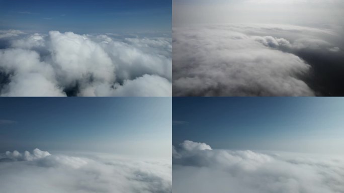 高空云海云层飞行白云晴天天空天堂