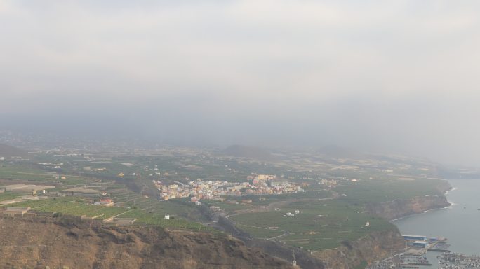 Tazacorte Views From Mirador de la Punta，时间流逝视频。20