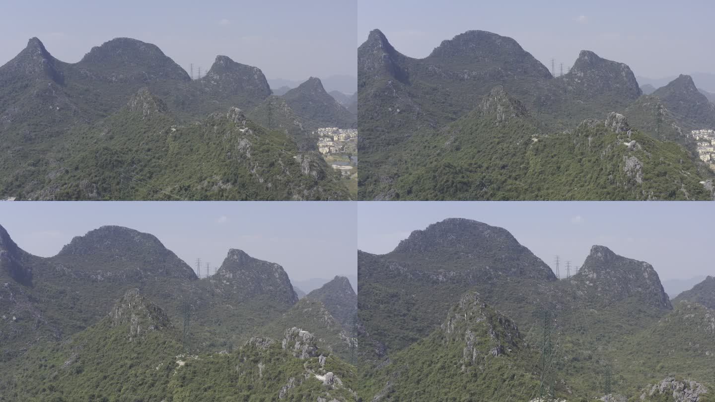 航拍广西桂林城市山水喀斯特风光视频