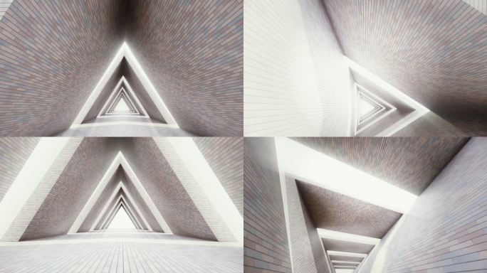 艺术感时空隧道穿梭建筑光影变化视频素材