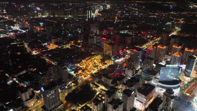 昆明顺城购物中心夜景航拍