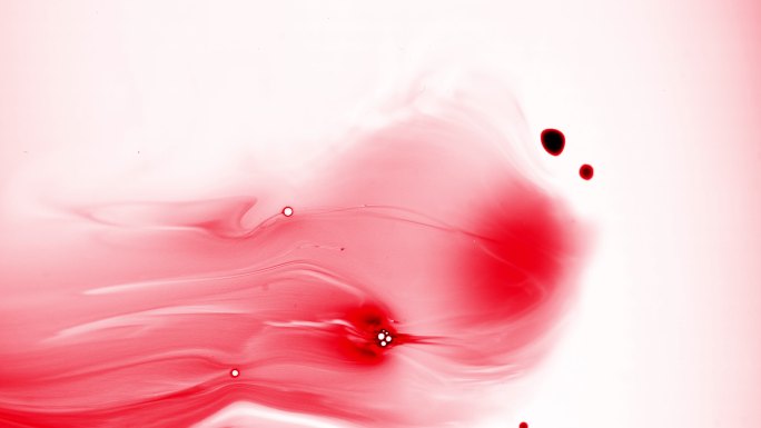 红色墨水在水中流动，摘要，4k库存视频
