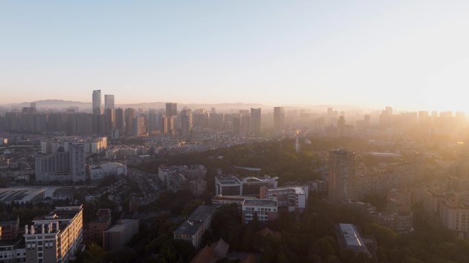 5K-云南大学日出，圆通山公园日出航拍