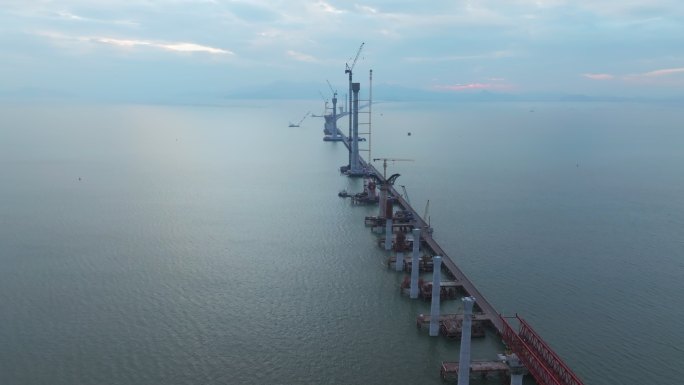 4k航拍珠海黄茅海大桥