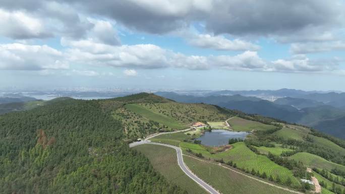 航拍宁波东钱湖福泉山4K