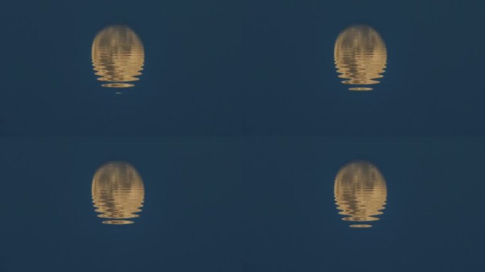 水中倒影 月亮倒影 花好月圆