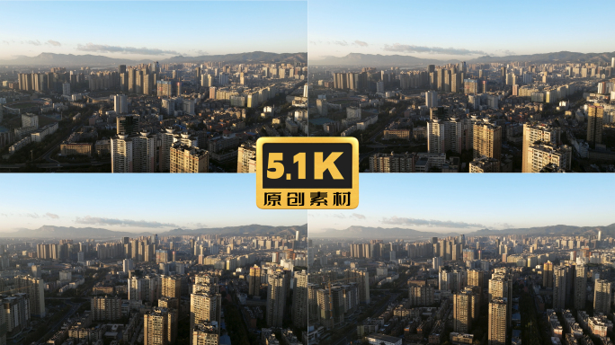 5K-昆明城市大景，清晨的昆明航拍