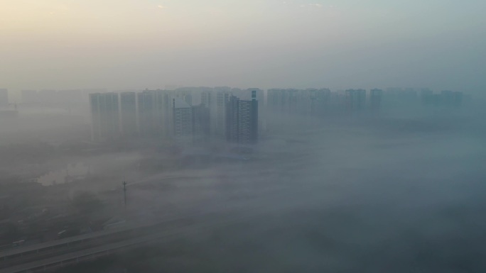 广汉城市穿云航拍