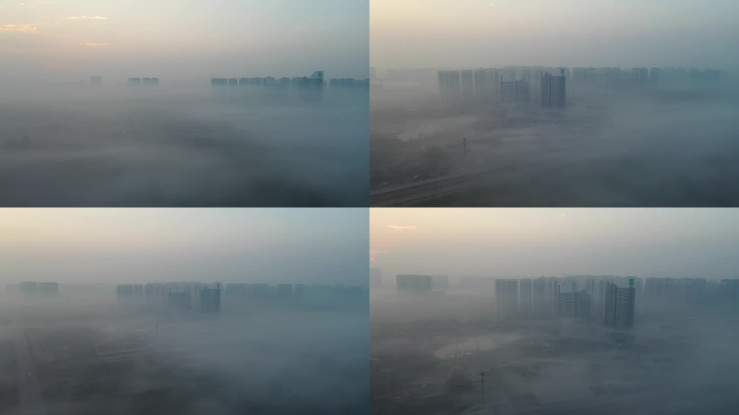 广汉城市穿云航拍
