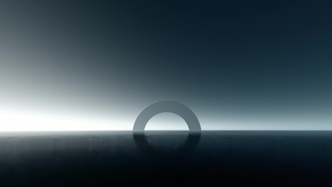 科技感艺术感圆形时空门浮出水面视频素材