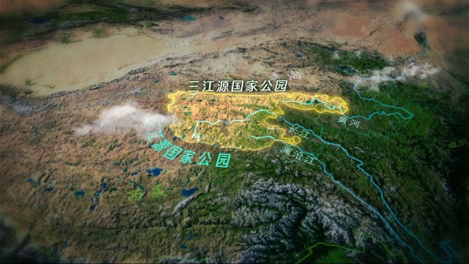 国家公园三江源地图