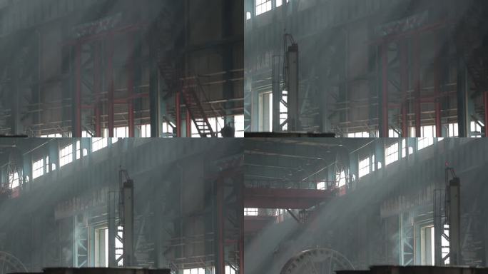 工厂 车间 厂房 烟雾 污染 生产