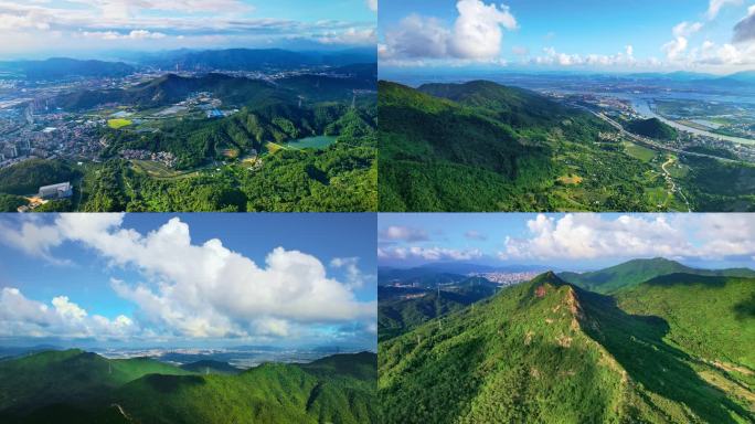 航拍中山市神湾镇丫髻山