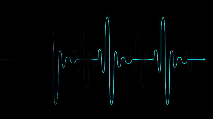 4K心率图心电心动心跳图-alpha通道