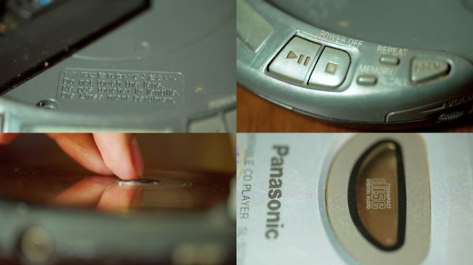 4K古董CD播放机随身听空镜