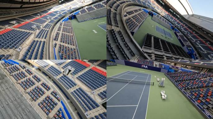 武汉光谷国际网球中心穿越机航拍2