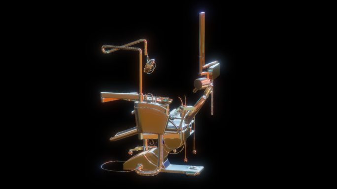 赛博朋克元宇宙牙科椅透明通道素材