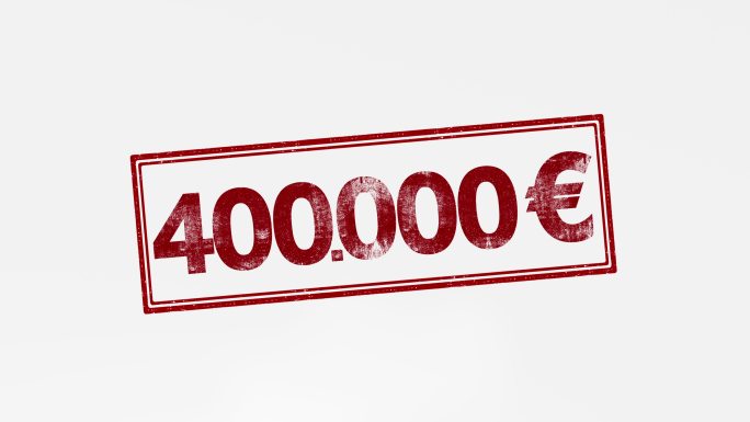 欧元40万欧元盖红章印戳