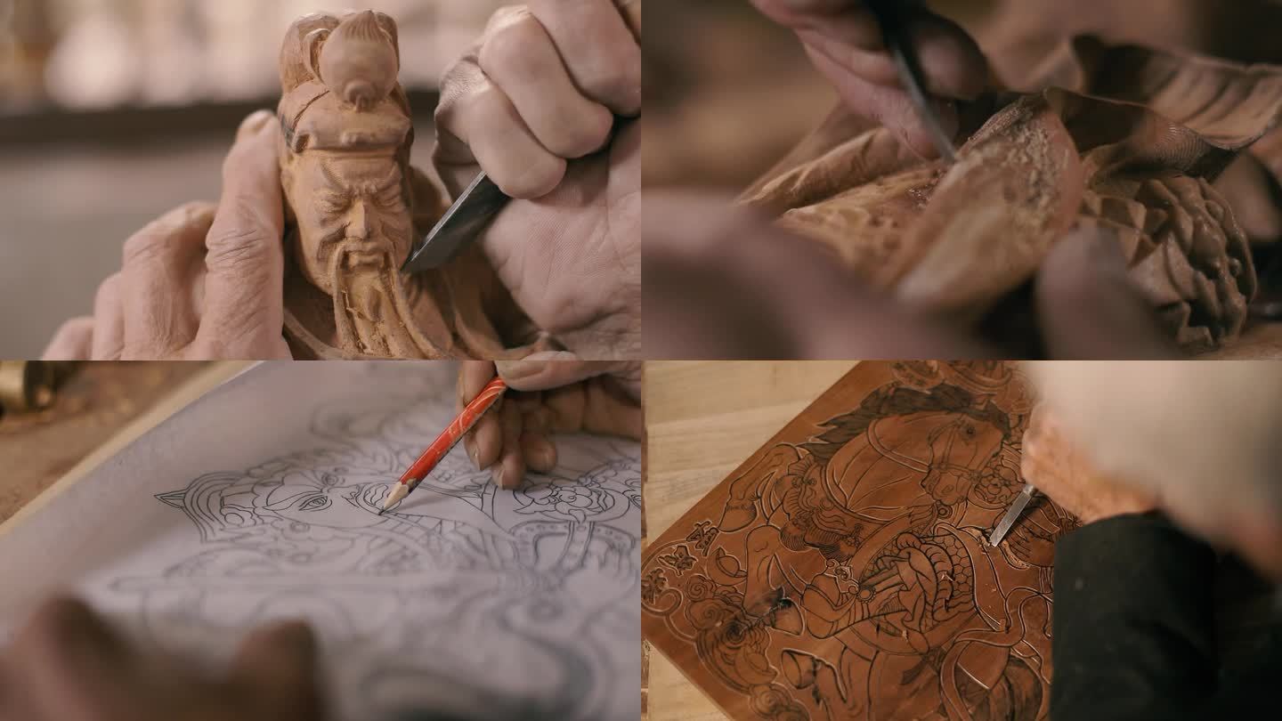 木版年画 木雕 雕刻 木头绘画