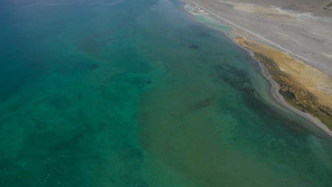 4K西藏阿里地区日土县班公湖航拍