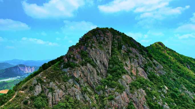 航拍中山市神湾镇丫髻山