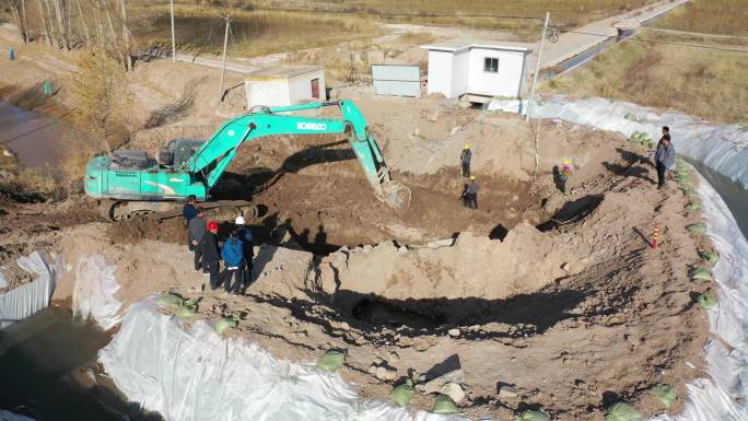 乡村盐碱地建设挖沟挖渠施工