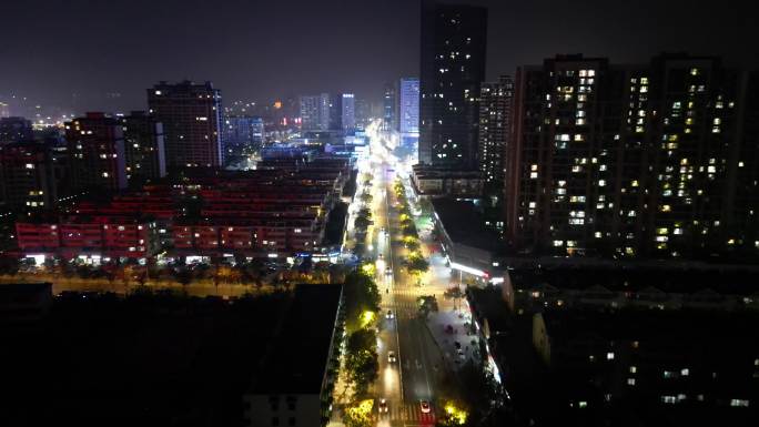 宿迁城市夜景航拍