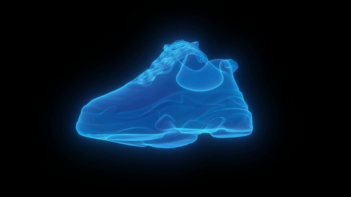 全息透明运动鞋透明通道素材