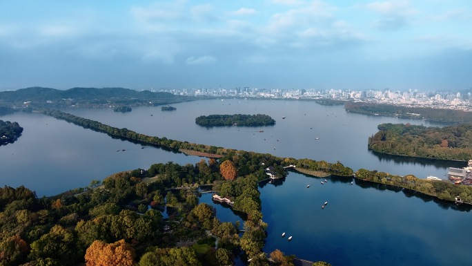 杭州西湖秋季景色