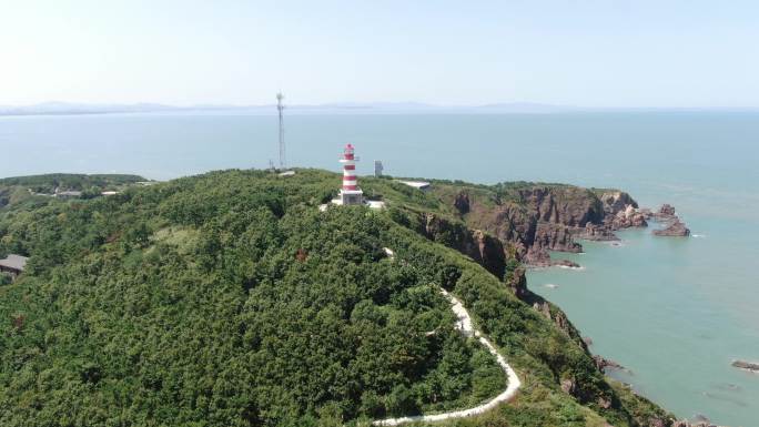 海岛灯塔航拍