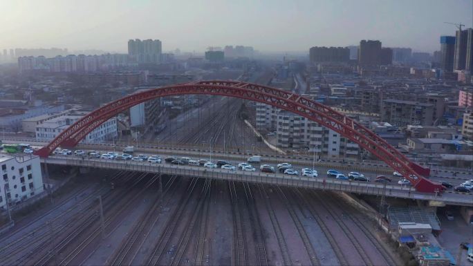 铁路 交通枢纽 航拍火车