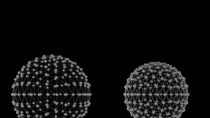 分子，垂直视频银白色分子立体