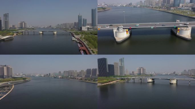 滨海新区开启桥航拍HD