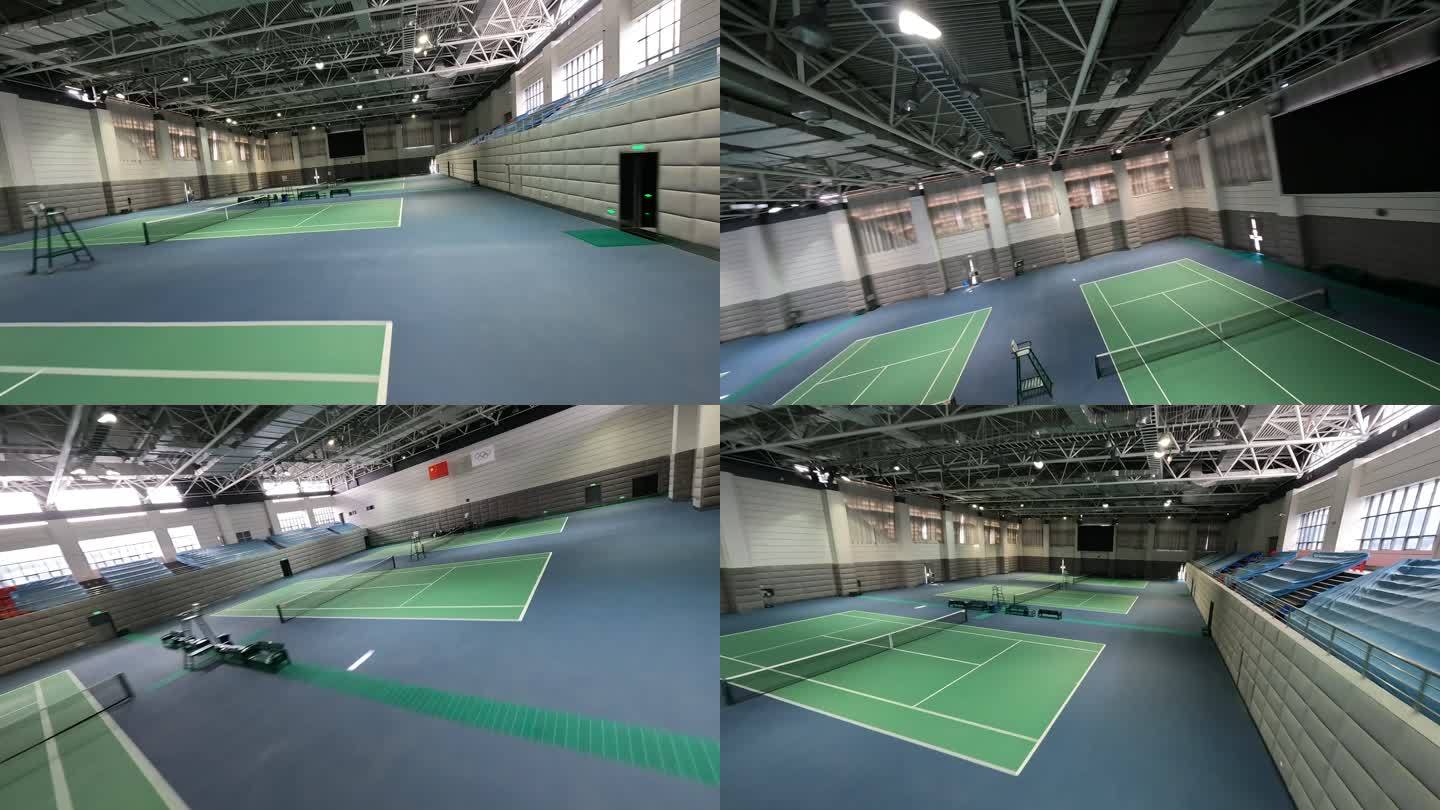 湖北省奥林匹克体育中心网球综合馆穿越机内
