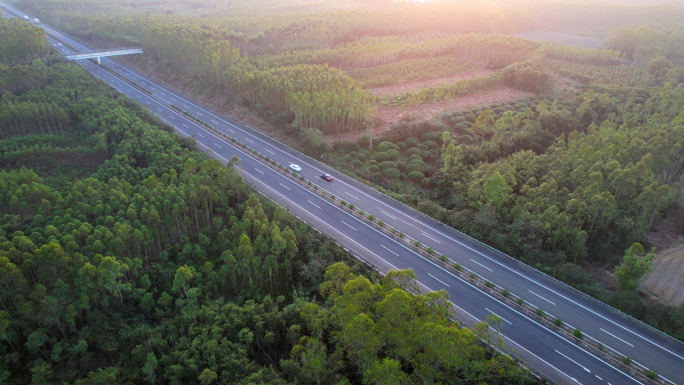 高速公路交通车流航拍