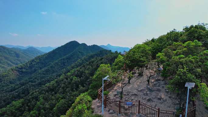 航拍中山市狮头山