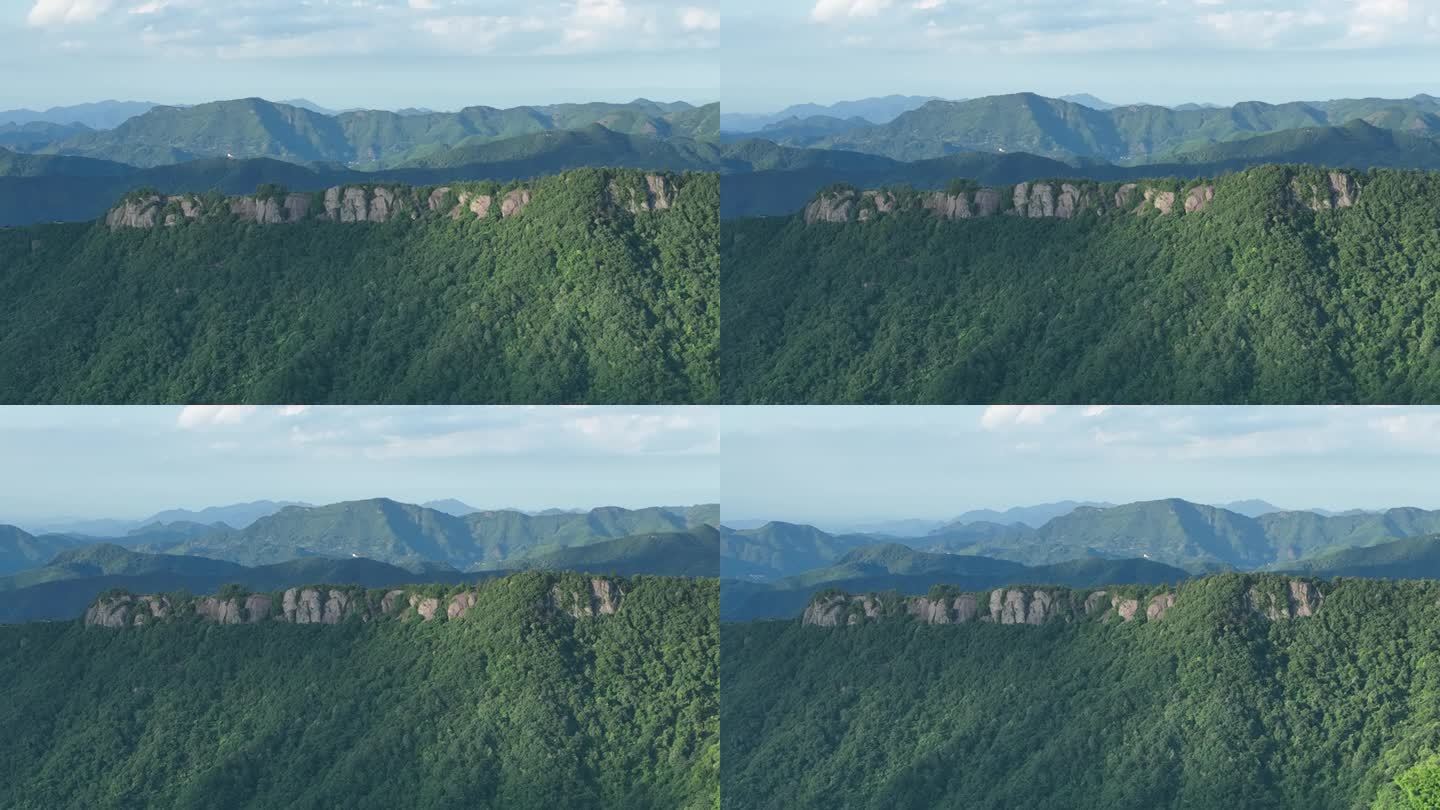 浙江绍兴诸暨赵家走马岗航拍群山青山岩石