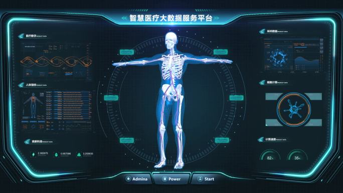 人物信息 HUD医疗信息 全息旋转