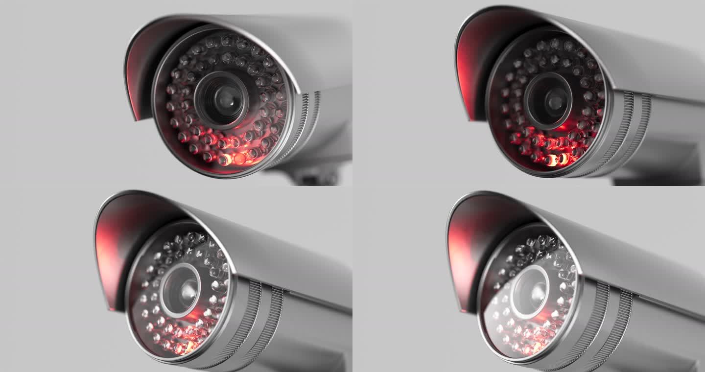 闭路电视安全监控摄像头。私人财产保护。