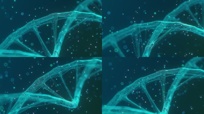 数字蓝色DNA纹理。创新、医学和技术理念。三维可视化