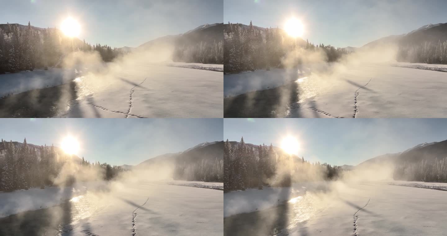 新疆旅游地-喀纳斯、禾木（冬季雪景）