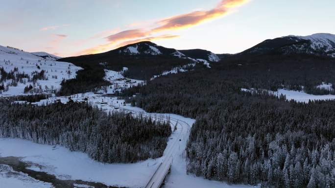 新疆旅游地-喀纳斯、禾木（北疆冬季雪景）