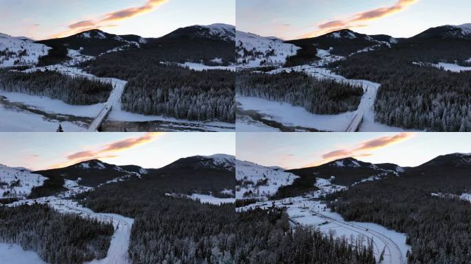 新疆旅游地-喀纳斯、禾木（北疆冬季雪景）