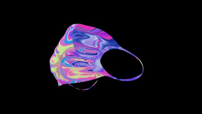 赛博朋克元宇宙口罩透明通道素材
