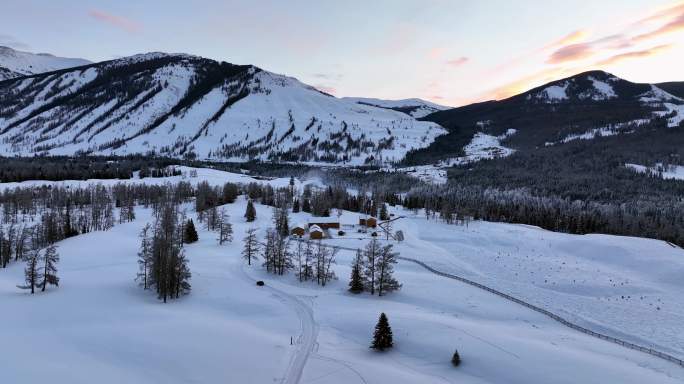 新疆旅游地-喀纳斯、禾木（北疆冬季雪景）