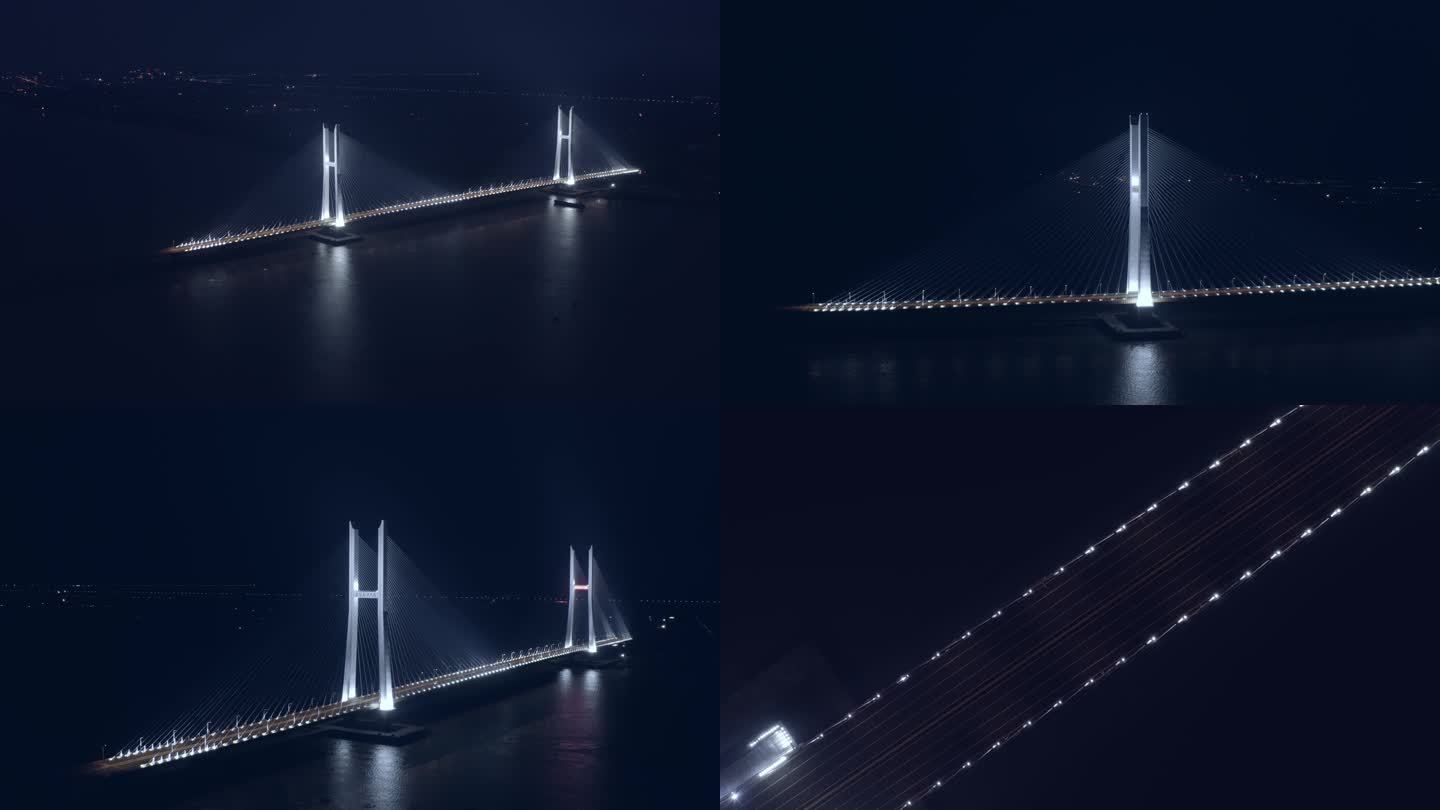 赤壁长江大桥 夜景高速桥梁1