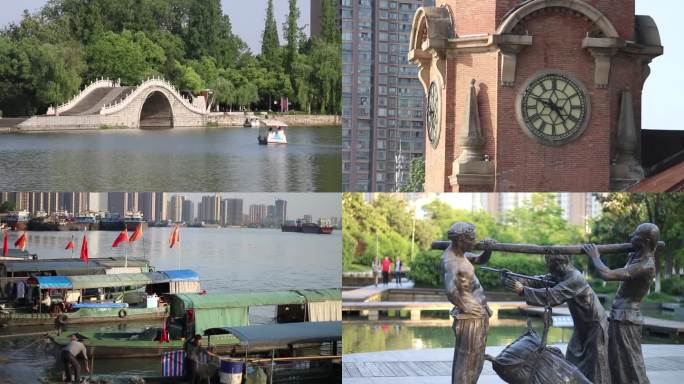 安徽芜湖市城市地标空镜头高清视频素材