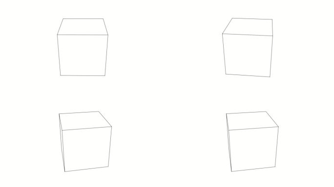 简约立方体几何线条