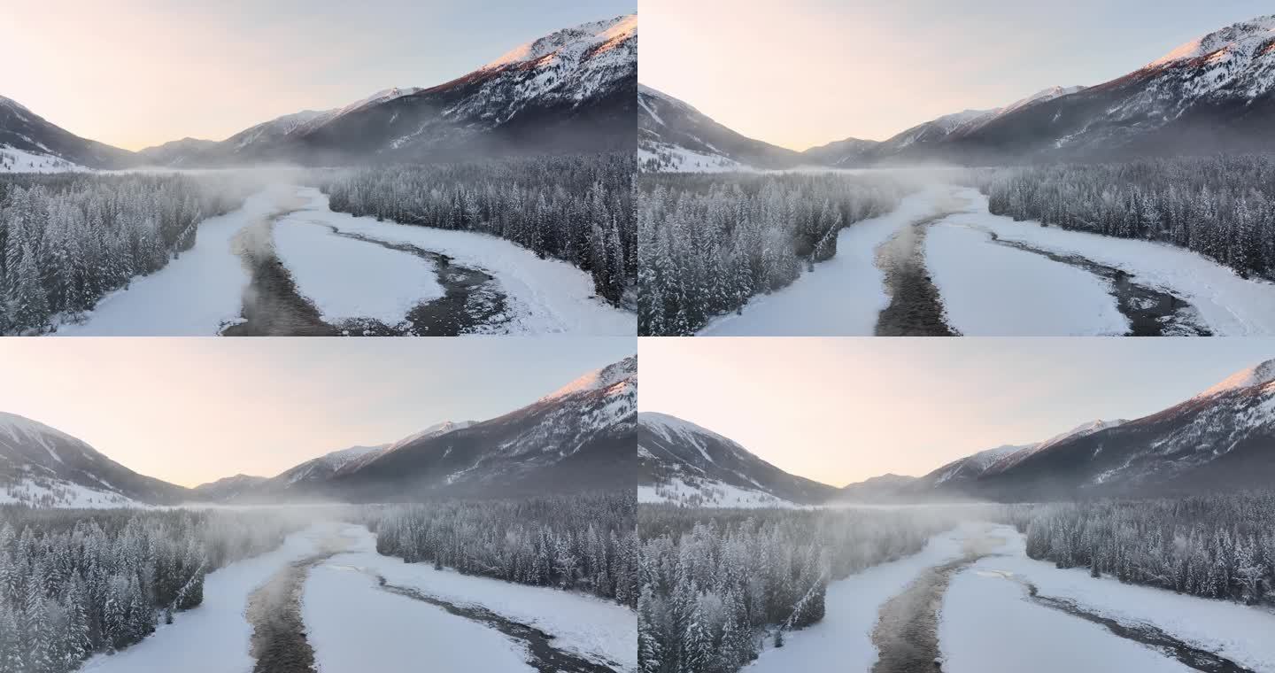 新疆旅游地-喀纳斯、禾木（冬季雪景）